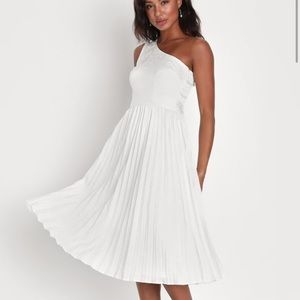 White one shoulder Lulus dress